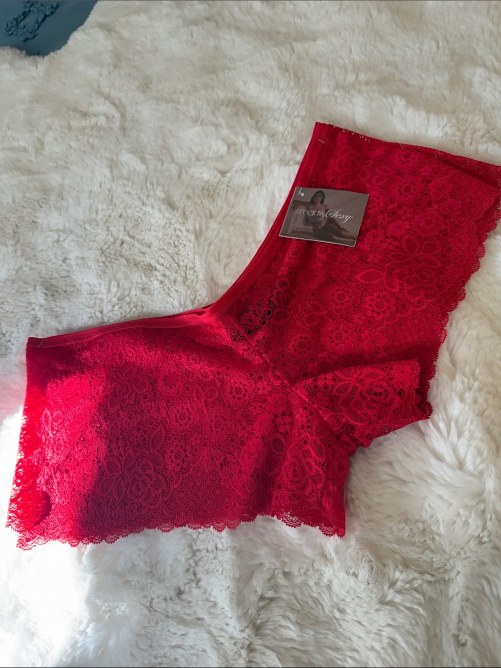 smart & sexy Red Lace Boyshort Panty